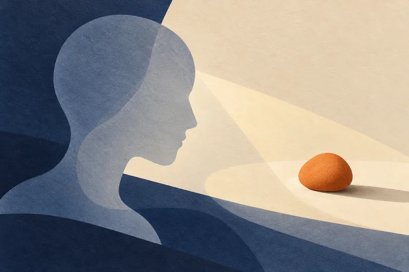 Illustrative paper silhouette exploring the perception of pain.