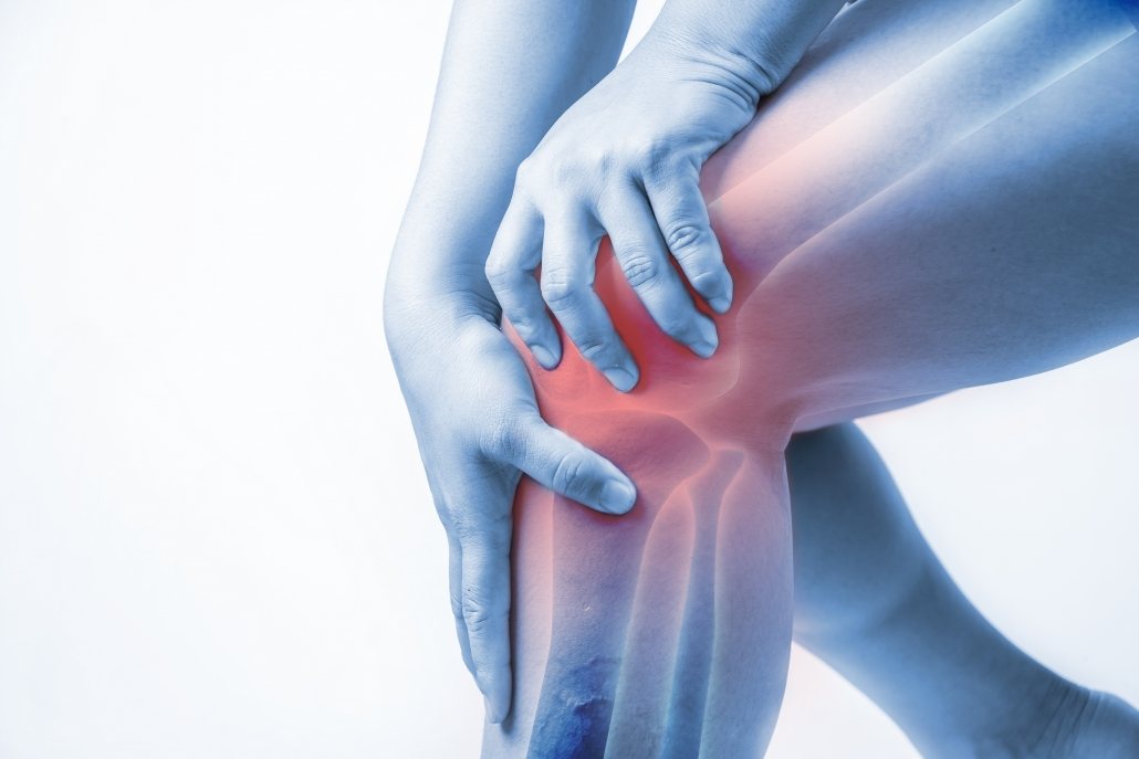 Knee joint pain caused be prescription-pateall bursitis image.